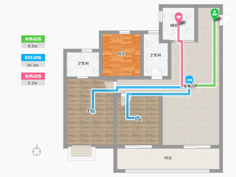 陕西省-铜川市-缙颐御璟名第-100.39-户型库-动静线