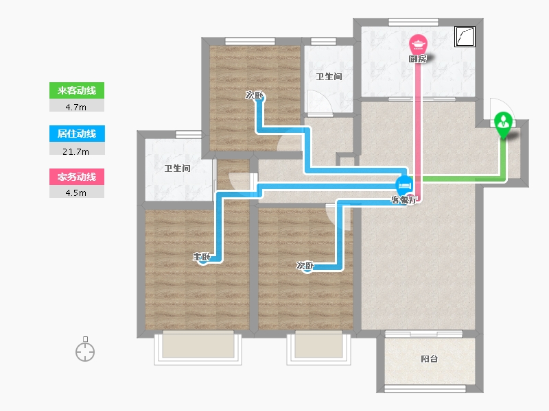 安徽省-池州市-安东盛誉华庭-88.77-户型库-动静线