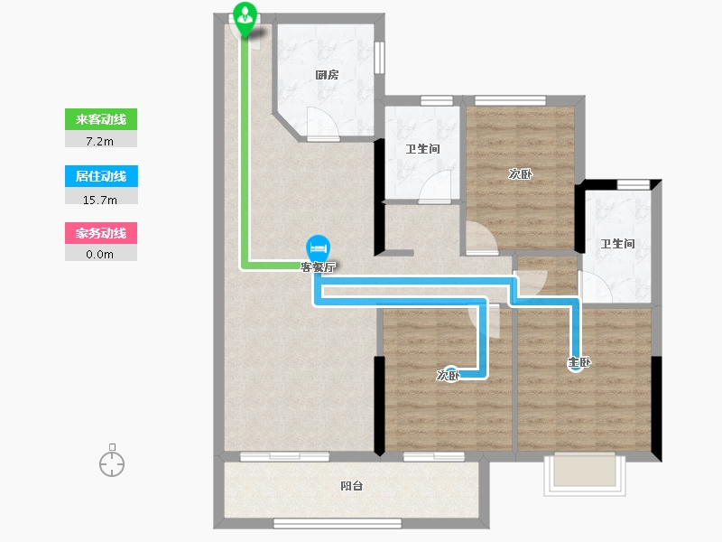 贵州省-铜仁市-嘉豪·北宸府-95.25-户型库-动静线