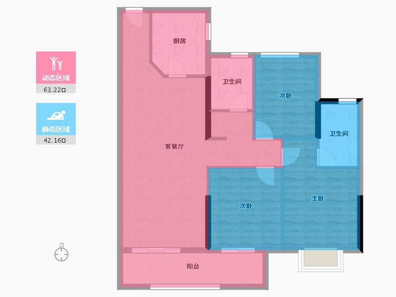 贵州省-铜仁市-嘉豪·北宸府-95.25-户型库-动静分区