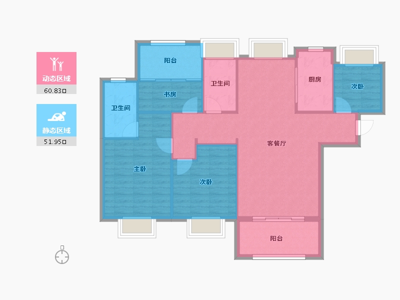 福建省-厦门市-国贸天峯-103.00-户型库-动静分区