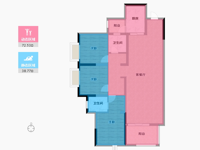 贵州省-铜仁市-虹祥·锦江壹品-99.50-户型库-动静分区