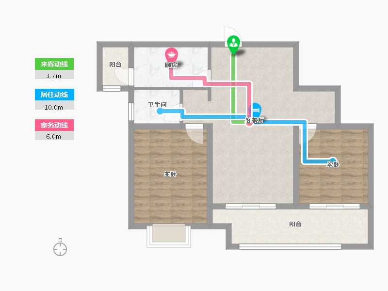 陕西省-铜川市-缙颐御璟名第-78.04-户型库-动静线