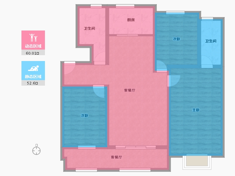 山东省-聊城市-仁恒兰亭-100.00-户型库-动静分区