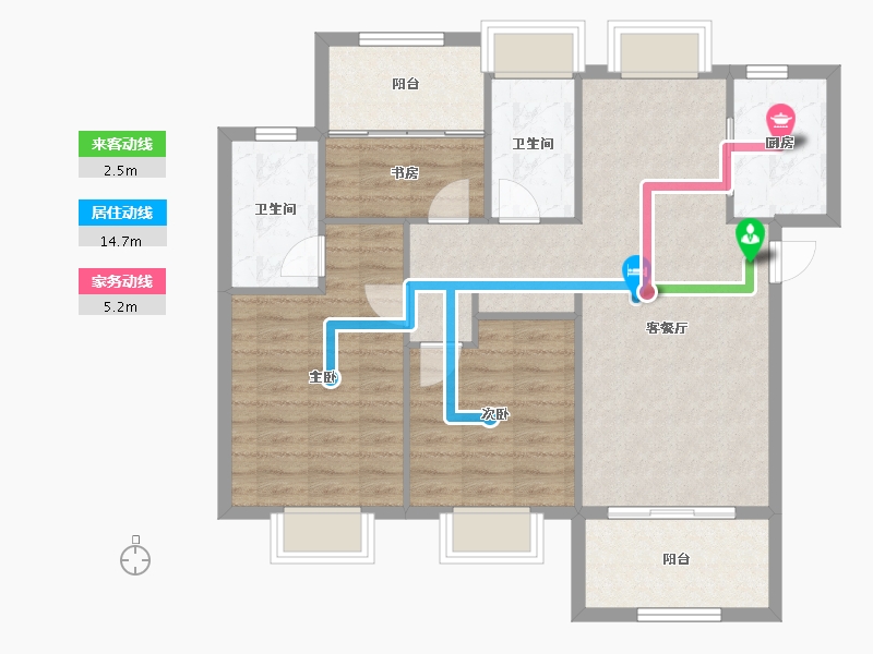 福建省-厦门市-国贸天峯-88.00-户型库-动静线