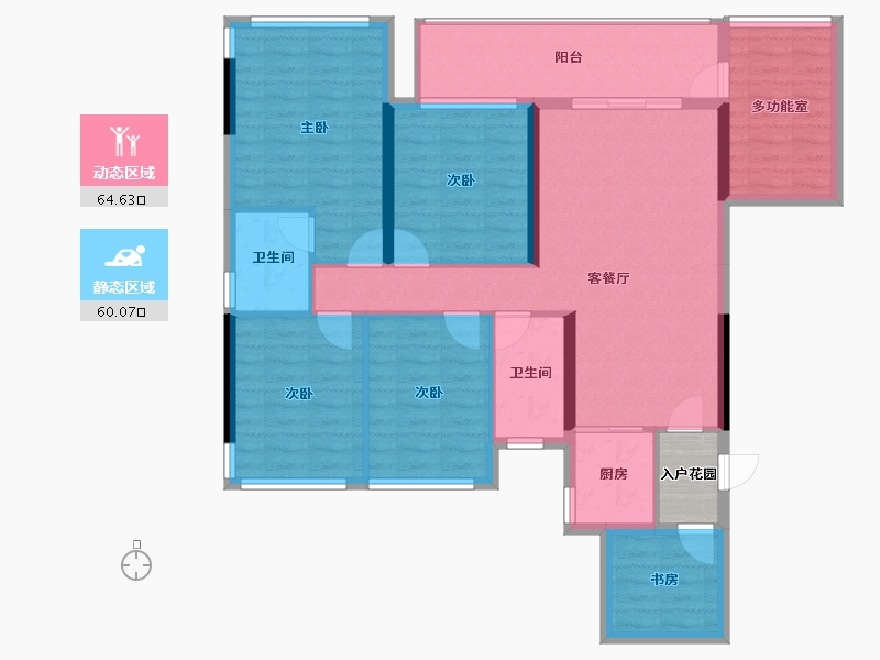 广西壮族自治区-贵港市-水岸铭都-114.83-户型库-动静分区