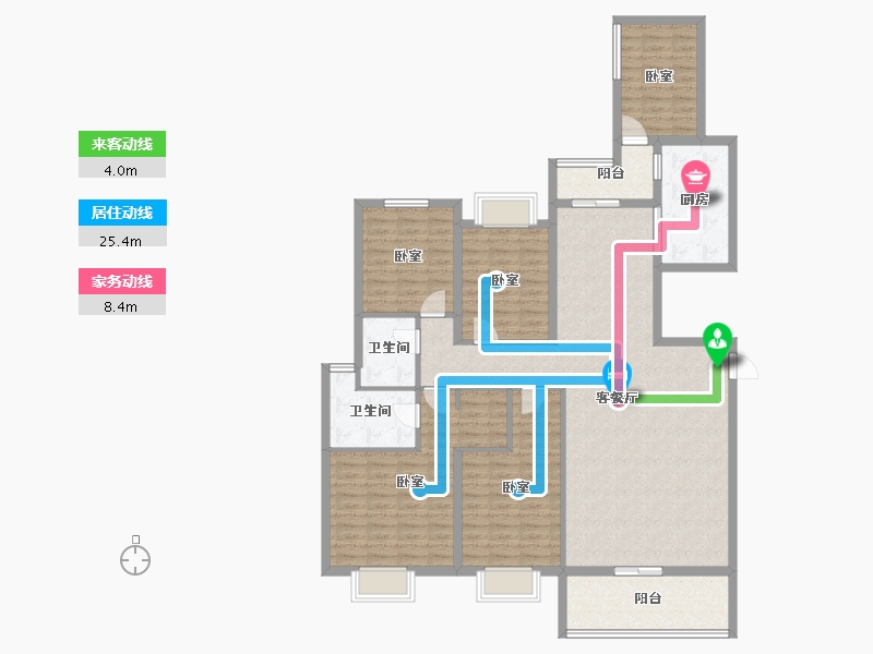 广东省-揭阳市-普宁·光明1号-145.61-户型库-动静线