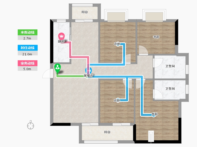 贵州省-铜仁市-嘉豪·北宸府-102.14-户型库-动静线