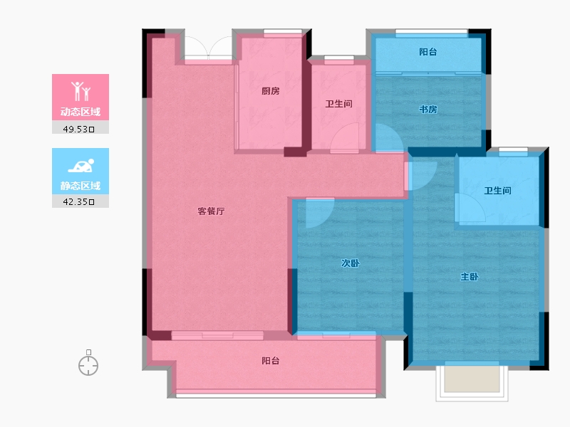 江西省-上饶市-友邦皇家公馆二期-82.01-户型库-动静分区