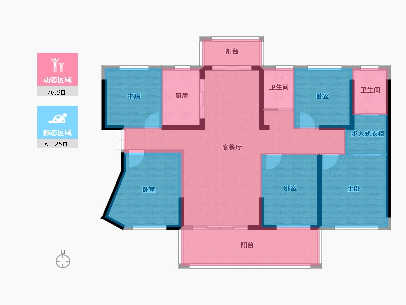 广西壮族自治区-玉林市-佳润·康桥-123.70-户型库-动静分区