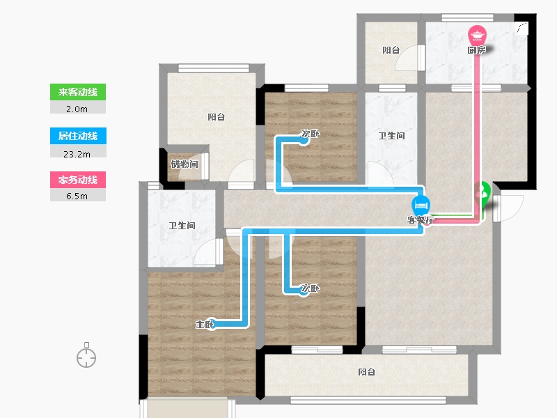 湖南省-湘西土家族苗族自治州-金盛阳光-97.00-户型库-动静线