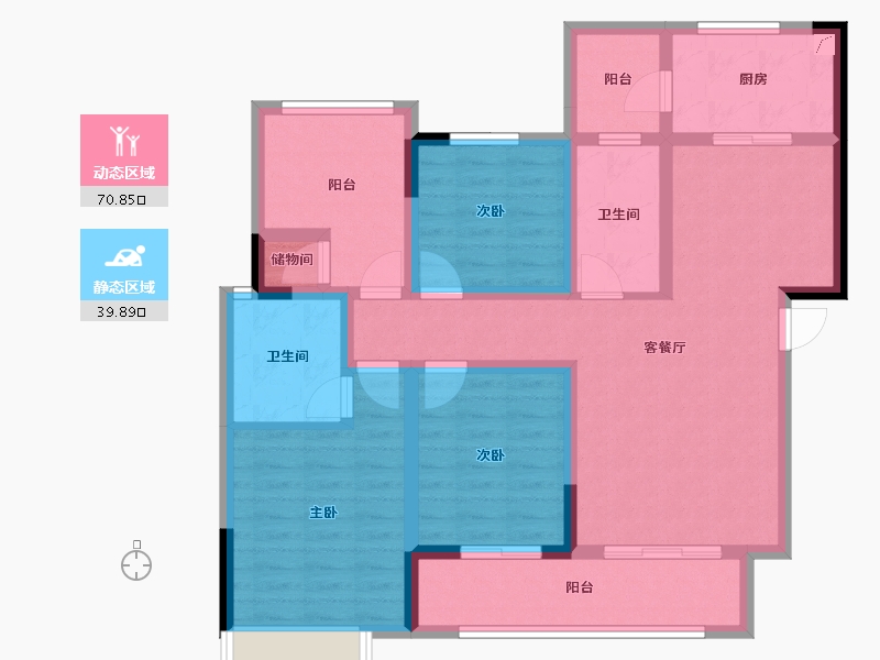 湖南省-湘西土家族苗族自治州-金盛阳光-97.00-户型库-动静分区