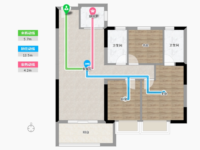 湖南省-常德市-环宇格林小镇-78.71-户型库-动静线