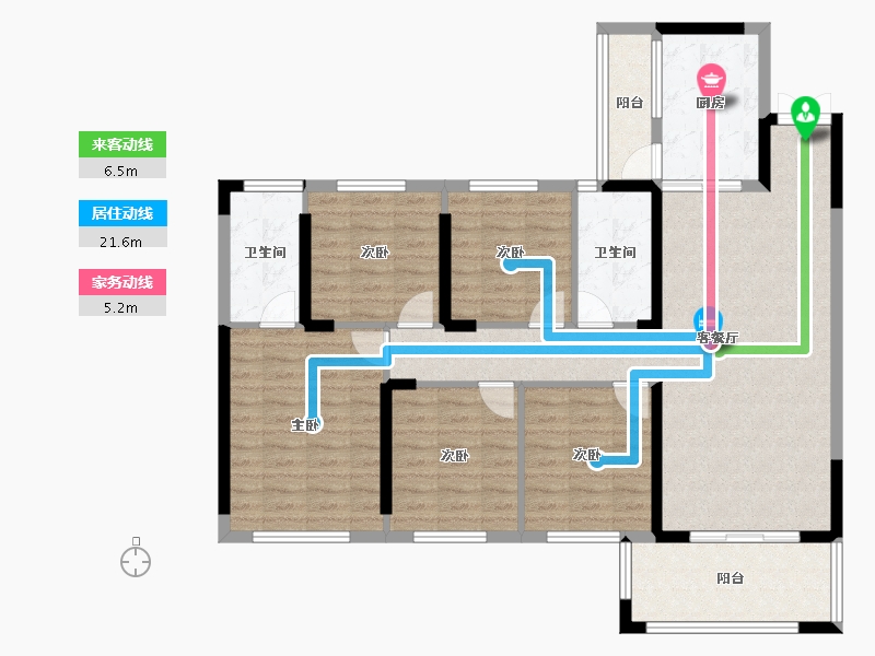 广西壮族自治区-玉林市-佳润·康桥-116.78-户型库-动静线