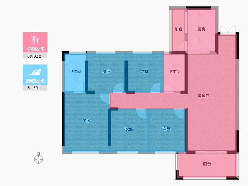 广西壮族自治区-玉林市-佳润·康桥-116.78-户型库-动静分区