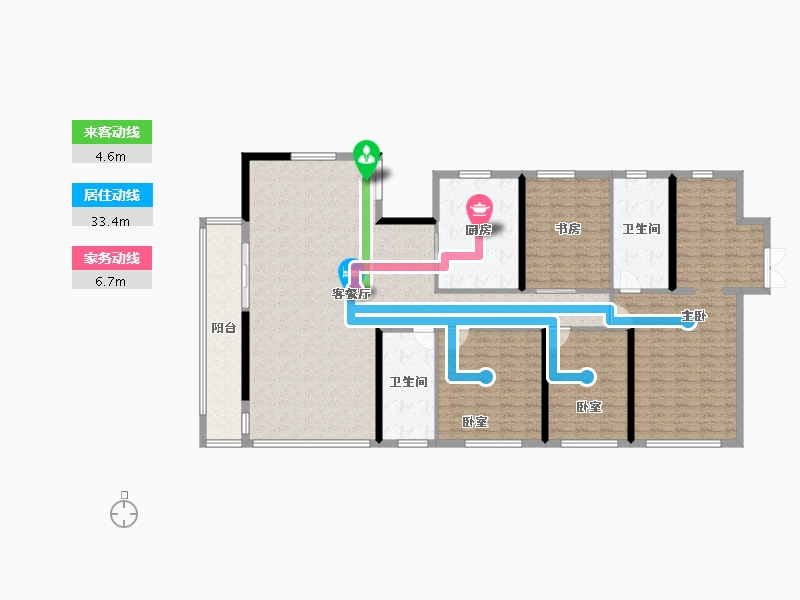 河南省-周口市-昌建·外滩壹号-186.40-户型库-动静线