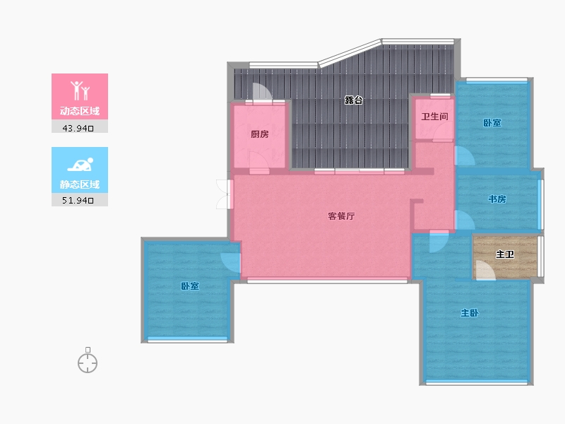 云南省-楚雄彝族自治州-格林緑城-116.00-户型库-动静分区