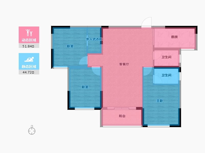 河南省-驻马店市-嘉和院子-86.44-户型库-动静分区