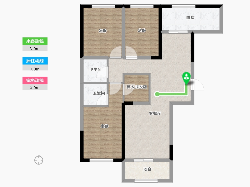 河北省-承德市-豪庭御景二期-93.15-户型库-动静线