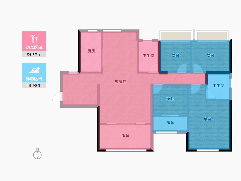 湖南省-常德市-尚东府-103.15-户型库-动静分区