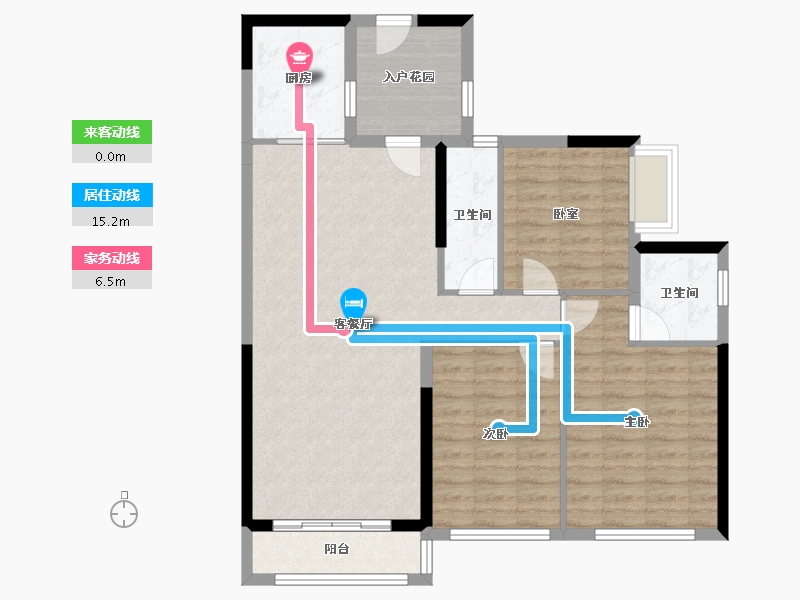 广东省-云浮市-筠城林语春天-95.11-户型库-动静线