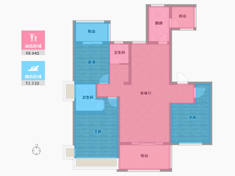 河南省-驻马店市-嘉和院子-108.15-户型库-动静分区