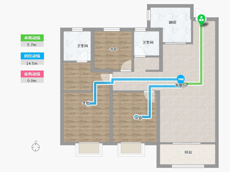 山东省-聊城市-锦绣新都荟-97.59-户型库-动静线