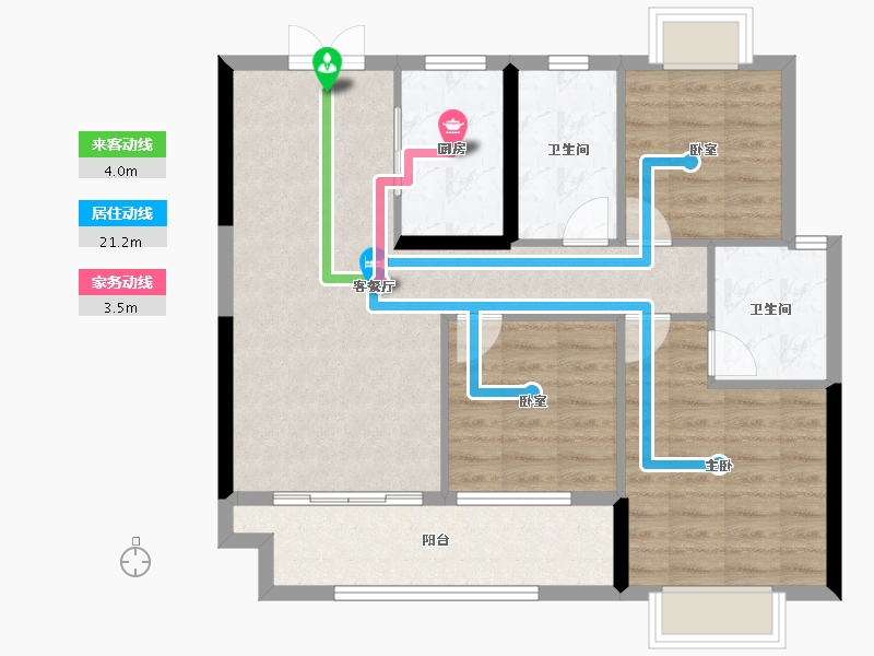 江西省-九江市-广隆·新松赣江铭著-84.55-户型库-动静线