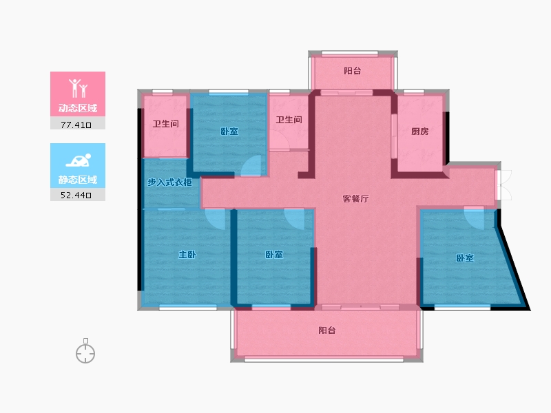 广西壮族自治区-玉林市-佳润·康桥-115.69-户型库-动静分区