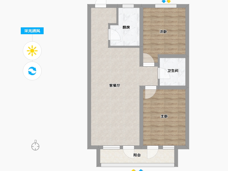 辽宁省-沈阳市-民航小区-71.34-户型库-采光通风