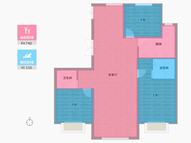 河北省-沧州市-御河新城-97.96-户型库-动静分区