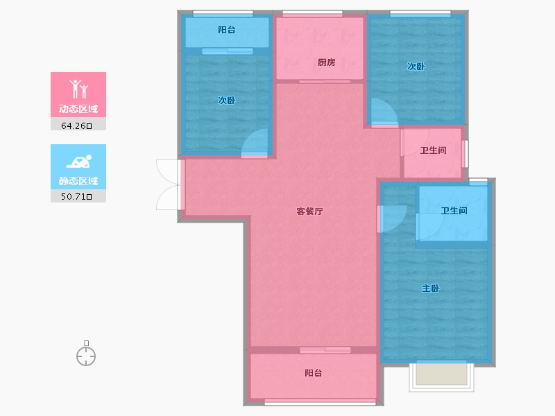 山西省-运城市-盛邦城-103.01-户型库-动静分区