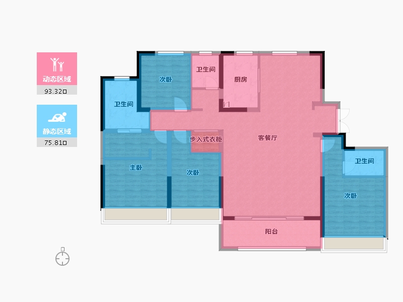 江苏省-苏州市-国泰云栖-152.80-户型库-动静分区