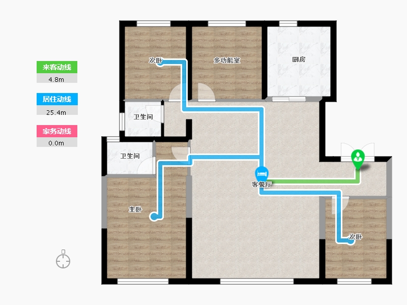 内蒙古自治区-鄂尔多斯市-达拉特旗碧桂园御府-116.15-户型库-动静线