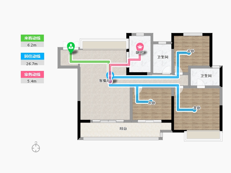 山东省-滨州市-滨州滨城吾悦广场-110.41-户型库-动静线