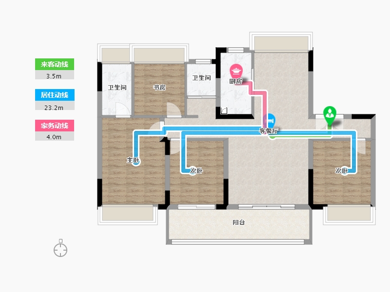 江苏省-苏州市-玖珑台-108.89-户型库-动静线