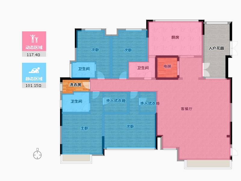 贵州省-贵阳市-弘宇琉森堡-288.00-户型库-动静分区