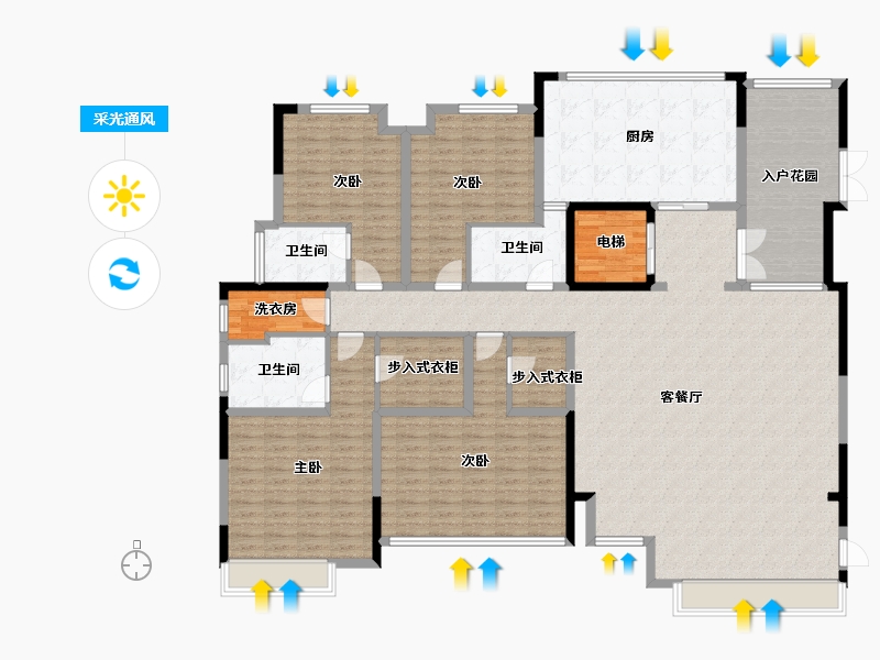 贵州省-贵阳市-弘宇琉森堡-288.00-户型库-采光通风