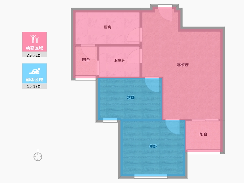 浙江省-宁波市-青枫雅苑-59.00-户型库-动静分区