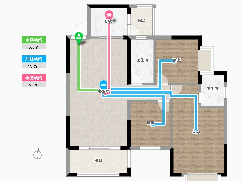 广西壮族自治区-玉林市-蓝天华景城-97.38-户型库-动静线