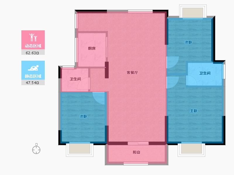 安徽省-安庆市-皖国紫竹園-100.24-户型库-动静分区