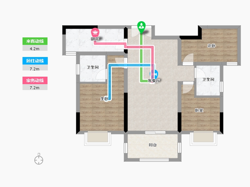 江西省-吉安市-创天河畔-82.67-户型库-动静线