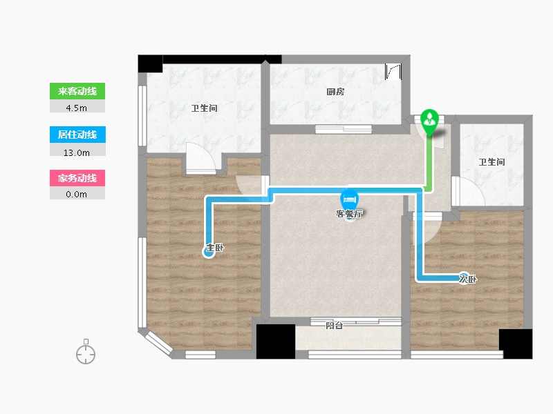 广东省-深圳市-大中华环球金融中心-75.02-户型库-动静线