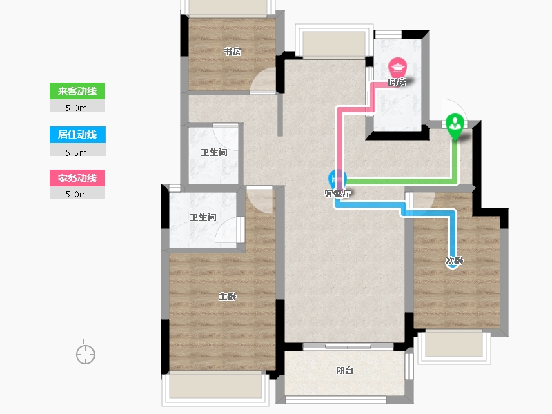 四川省-成都市-福星惠誉江山语-83.38-户型库-动静线