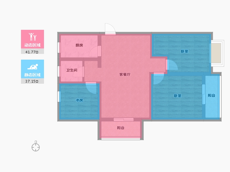 甘肃省-陇南市-华昌江南府-69.07-户型库-动静分区