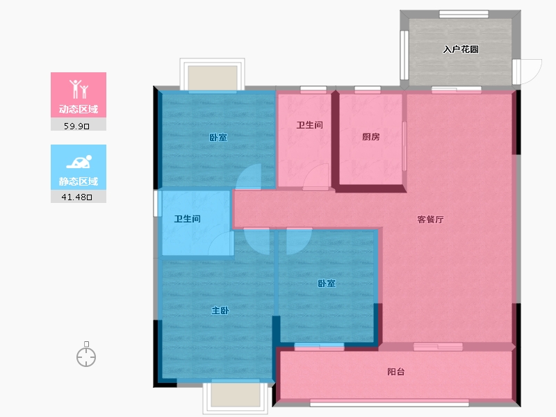 湖南省-常德市-环宇格林小镇-98.18-户型库-动静分区