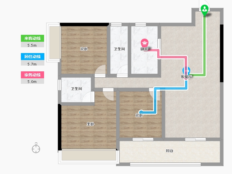 广西壮族自治区-河池市-绿锦华府-102.95-户型库-动静线