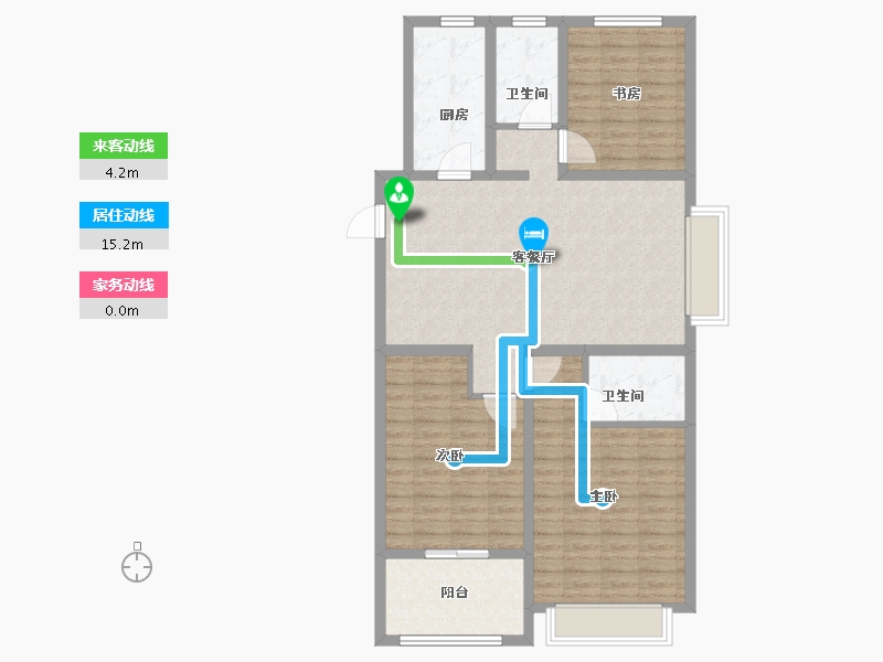 山东省-聊城市-精诚中央华府-104.80-户型库-动静线