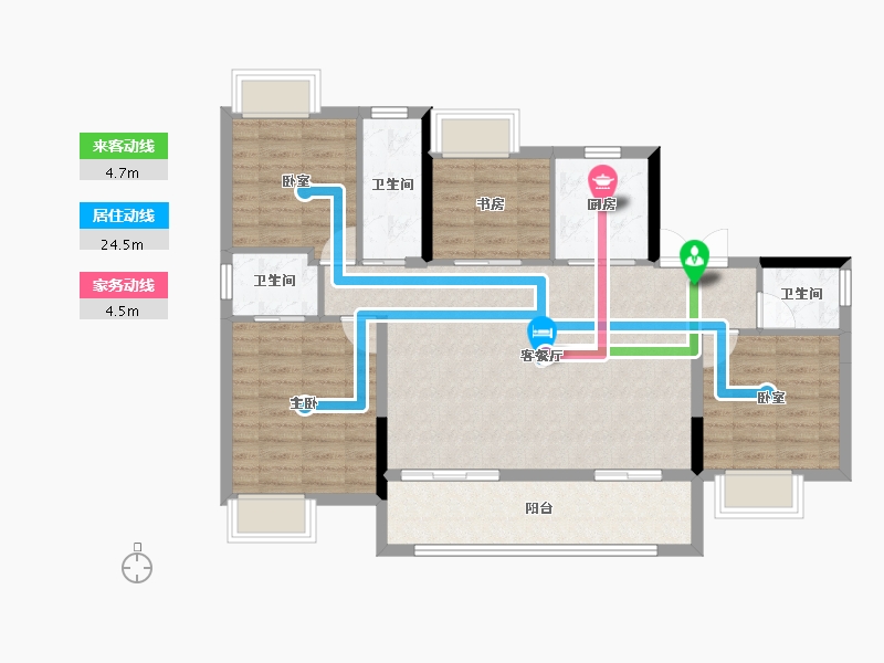 江西省-九江市-凤凰·状元府-95.19-户型库-动静线