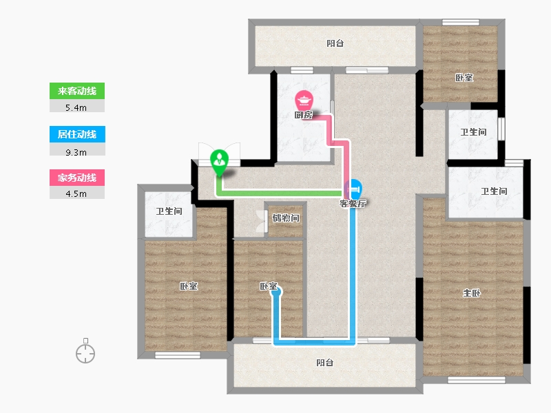 河南省-周口市-昌建·外滩壹号-128.90-户型库-动静线